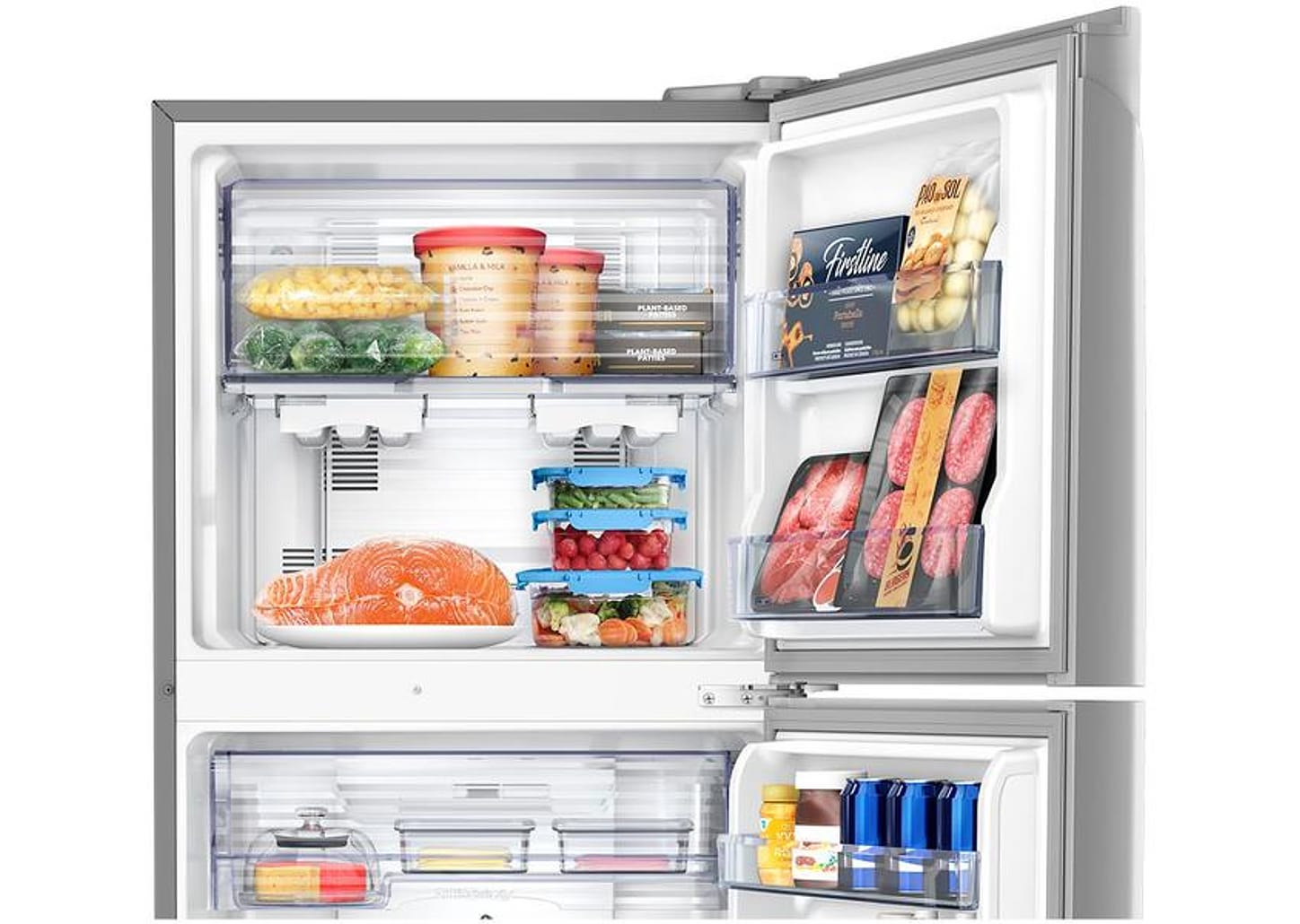 Geladeira/Refrigerador Panasonic Frost Free Duplex - Aço Escovado 387L Top Freezer BT41X