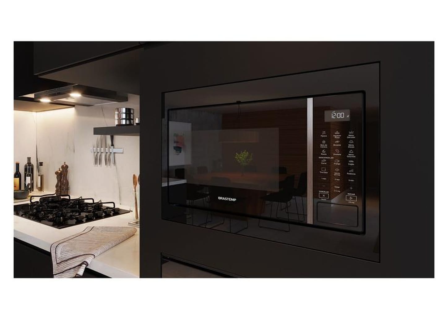 Micro-ondas Brastemp 32L de Embutir Preto - BM146