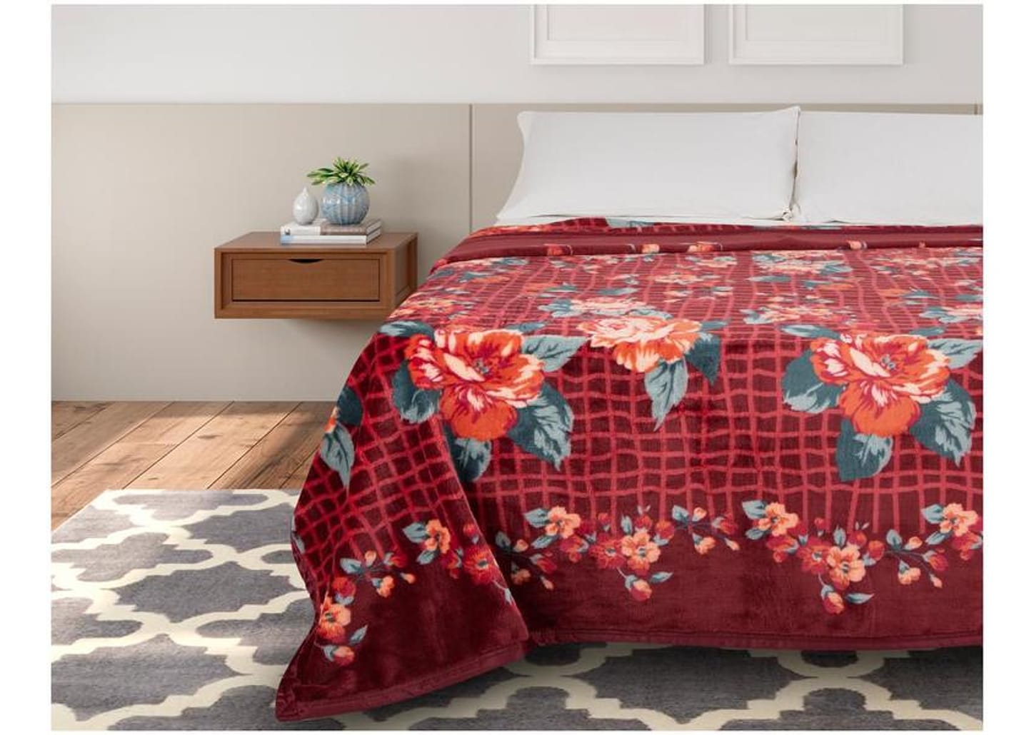 Cobertor Casal Jolitex Poliéster Dyuri Plus Tiete Vinho