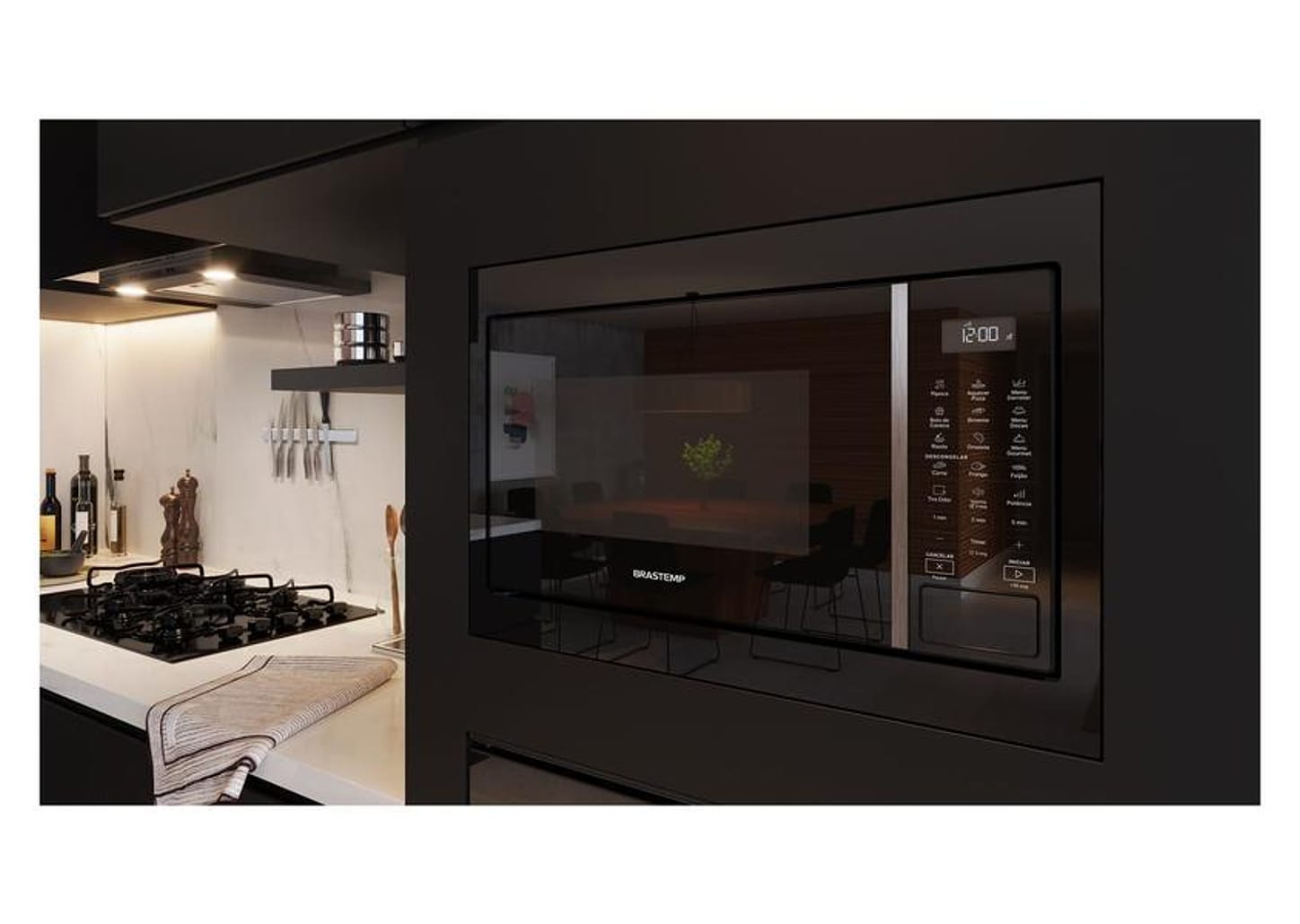 Micro-ondas Brastemp 32L de Embutir Preto - BM146