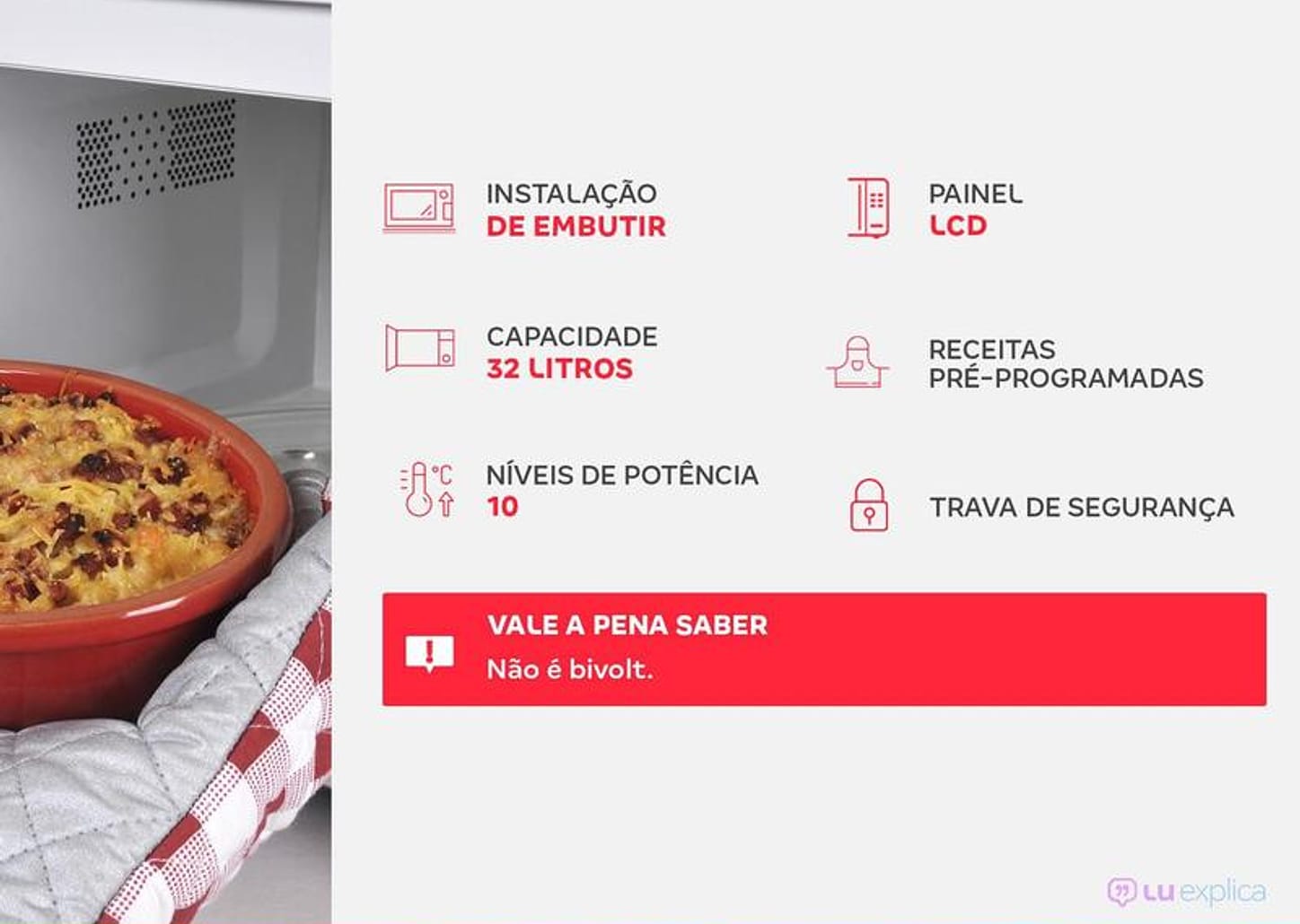 Micro-ondas Brastemp 32L de Embutir Preto - BM146