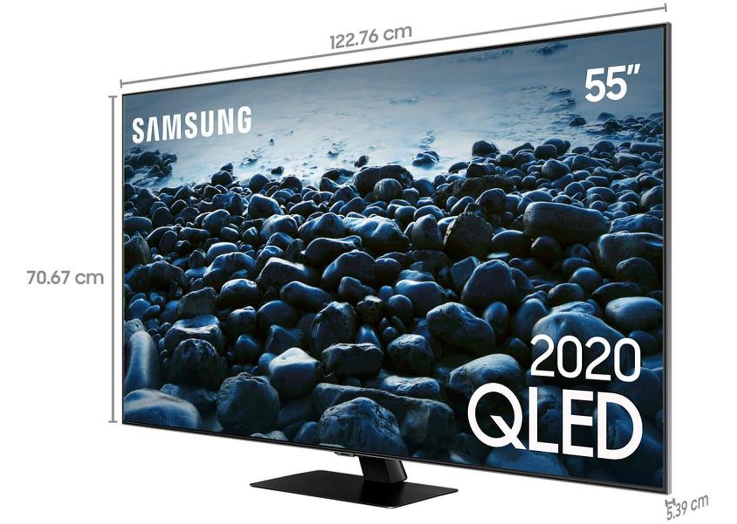 Smart TV 4K QLED 55” Samsung Q80TA Alexa Built In - Pontos Quânticos Modo Game Som em Movimento