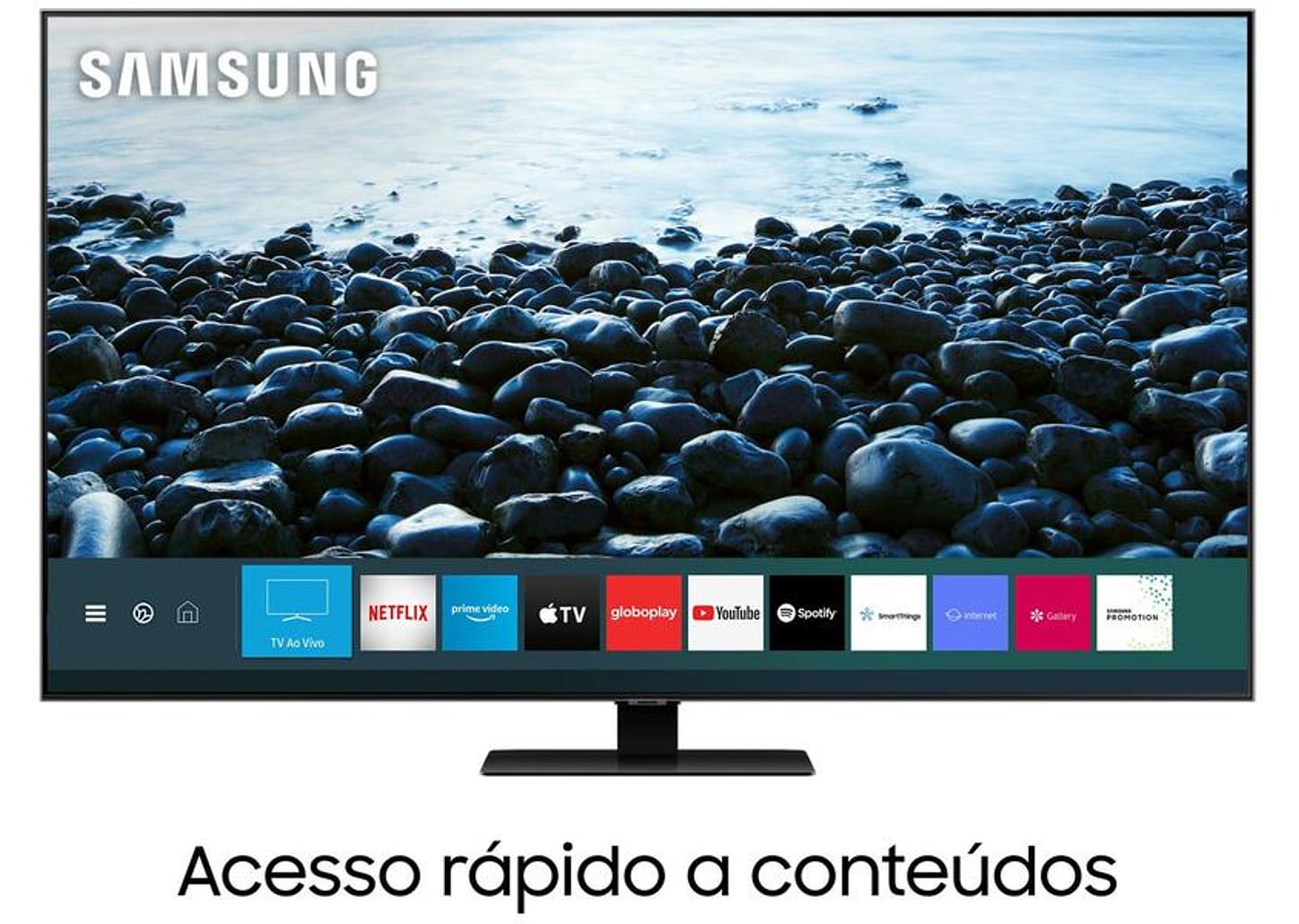 Smart TV 4K QLED 55” Samsung Q80TA Alexa Built In - Pontos Quânticos Modo Game Som em Movimento