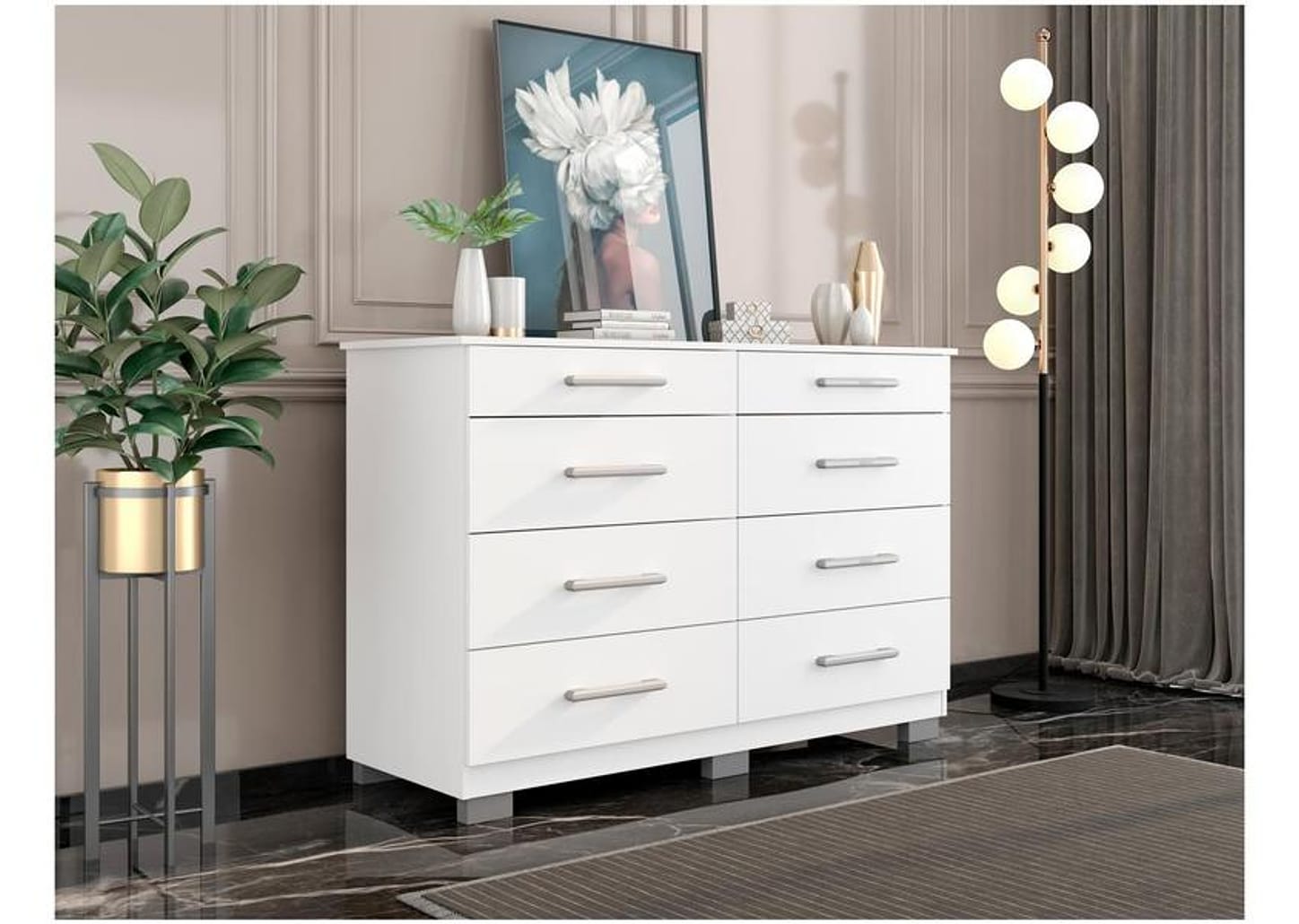 Cômoda 8 Gavetas Araplac Denver