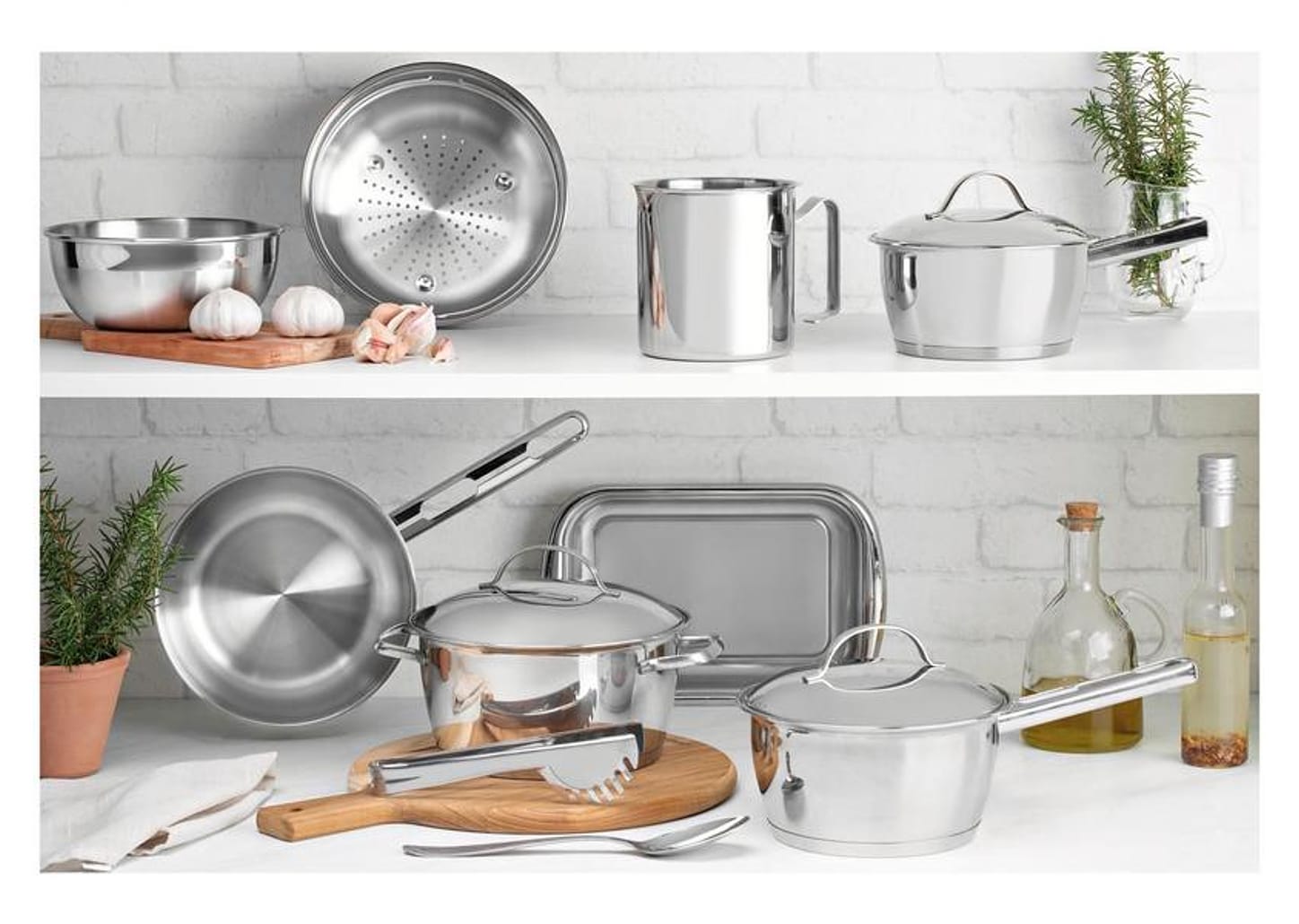 Jogo de Panelas Tramontina Inox 10 Peças Allegra