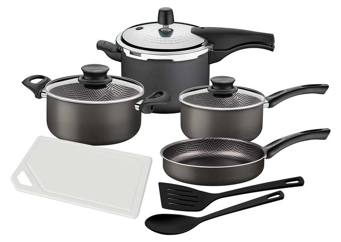 Jogo de Panelas Tramontina Antiaderente de Alumínio Grafite 7 Peças Paris