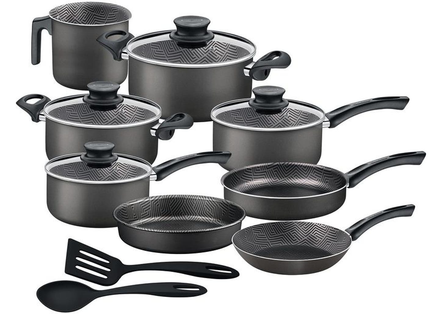 Jogo de Panelas Tramontina Antiaderente Alumínio Grafite 10 Peças Paris