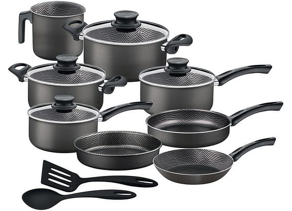 Jogo de Panelas Tramontina Antiaderente Alumínio Grafite 10 Peças Paris