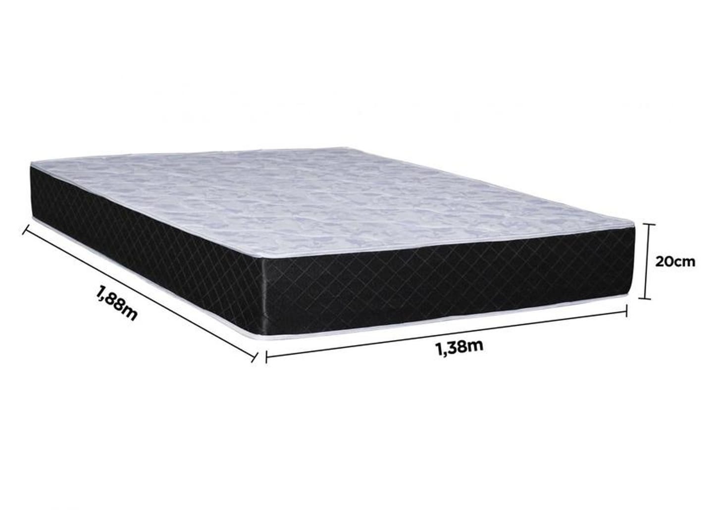 Colchão Casal Aiam Colchões de Espuma D-33 20x138x188cm Dark Hortência