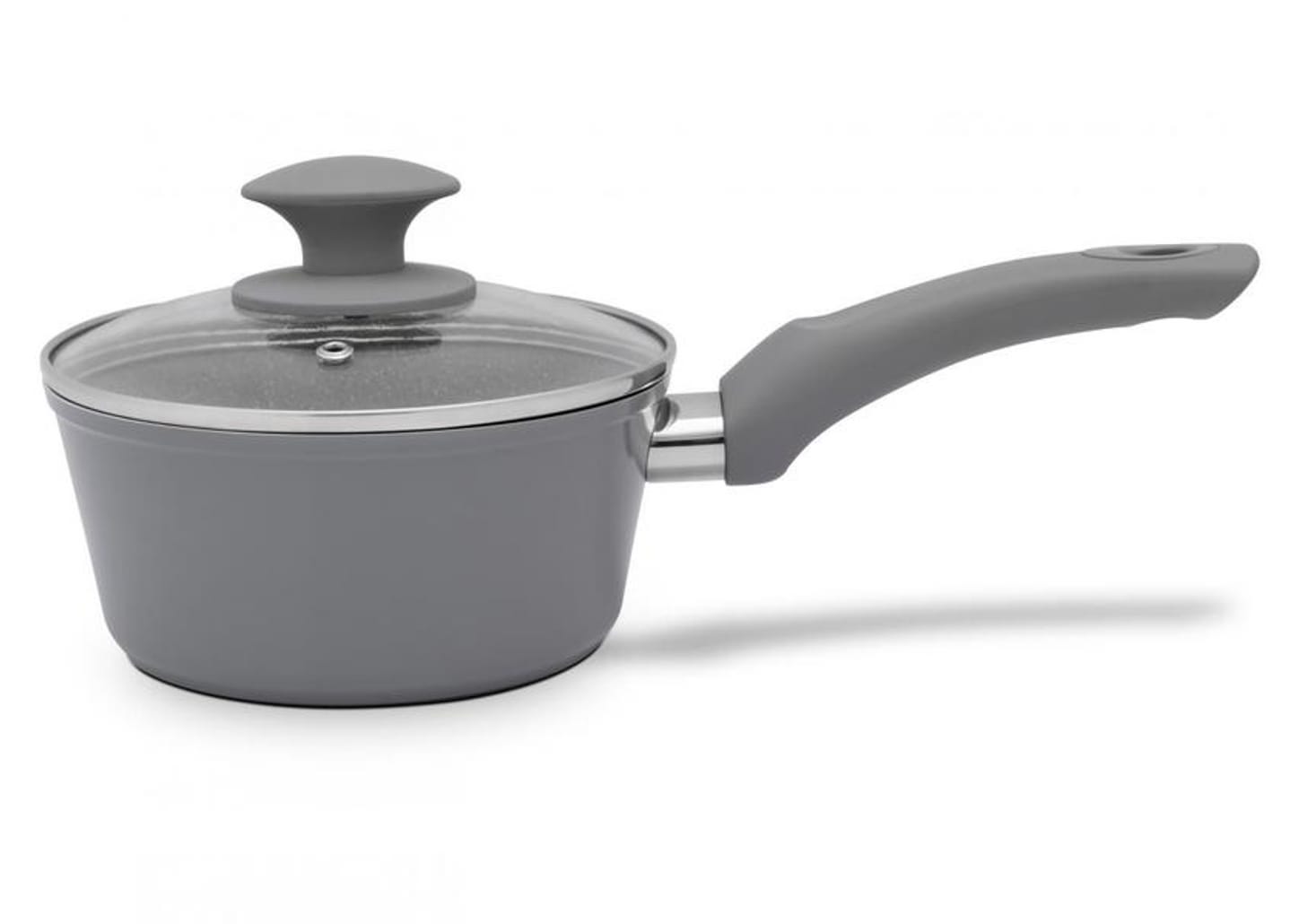 Jogo de Panelas Brinox Revestimento Cerâmico de Alumínio Marble Cinza 5 Peças