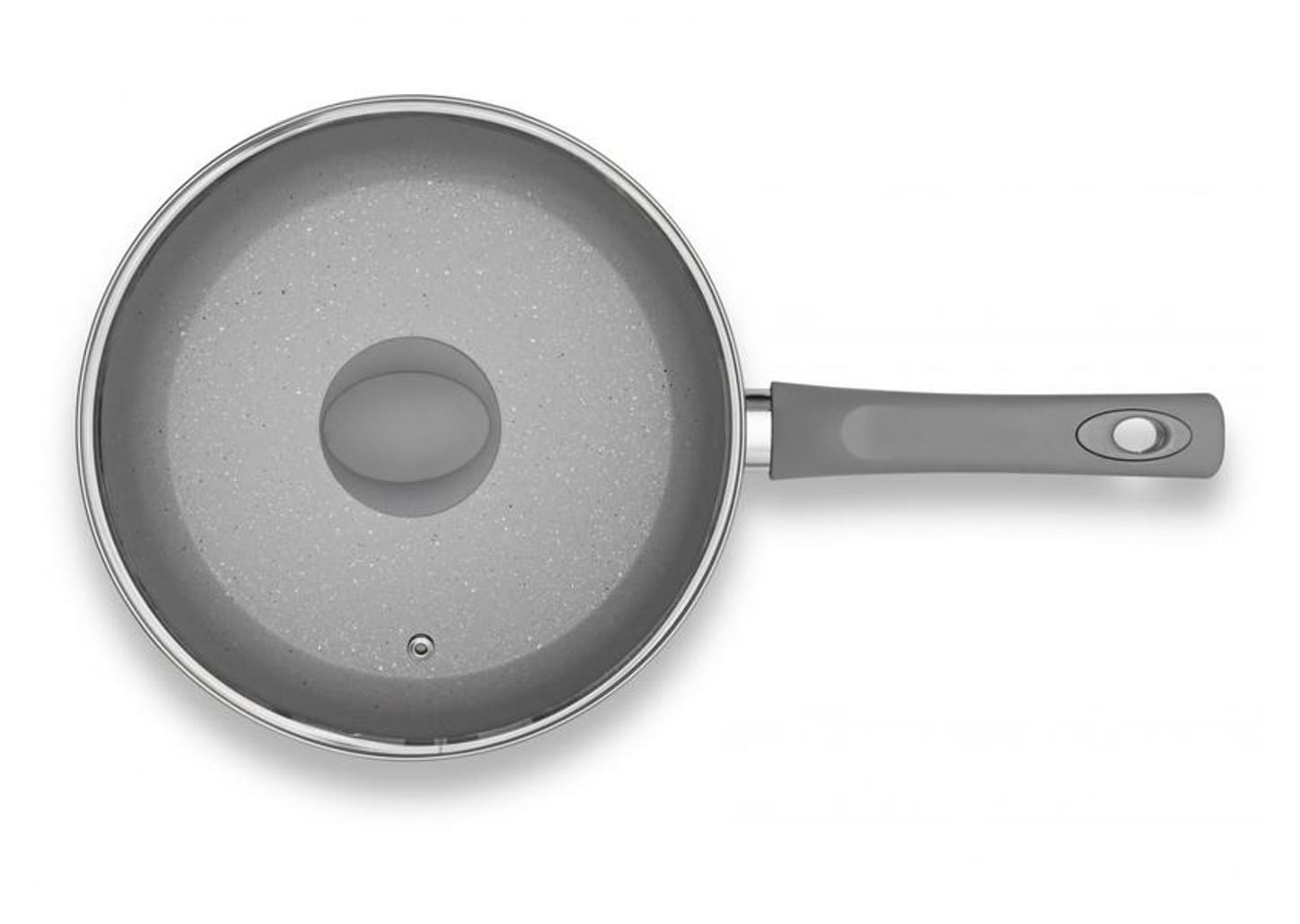 Jogo de Panelas Brinox Revestimento Cerâmico de Alumínio Marble Cinza 5 Peças