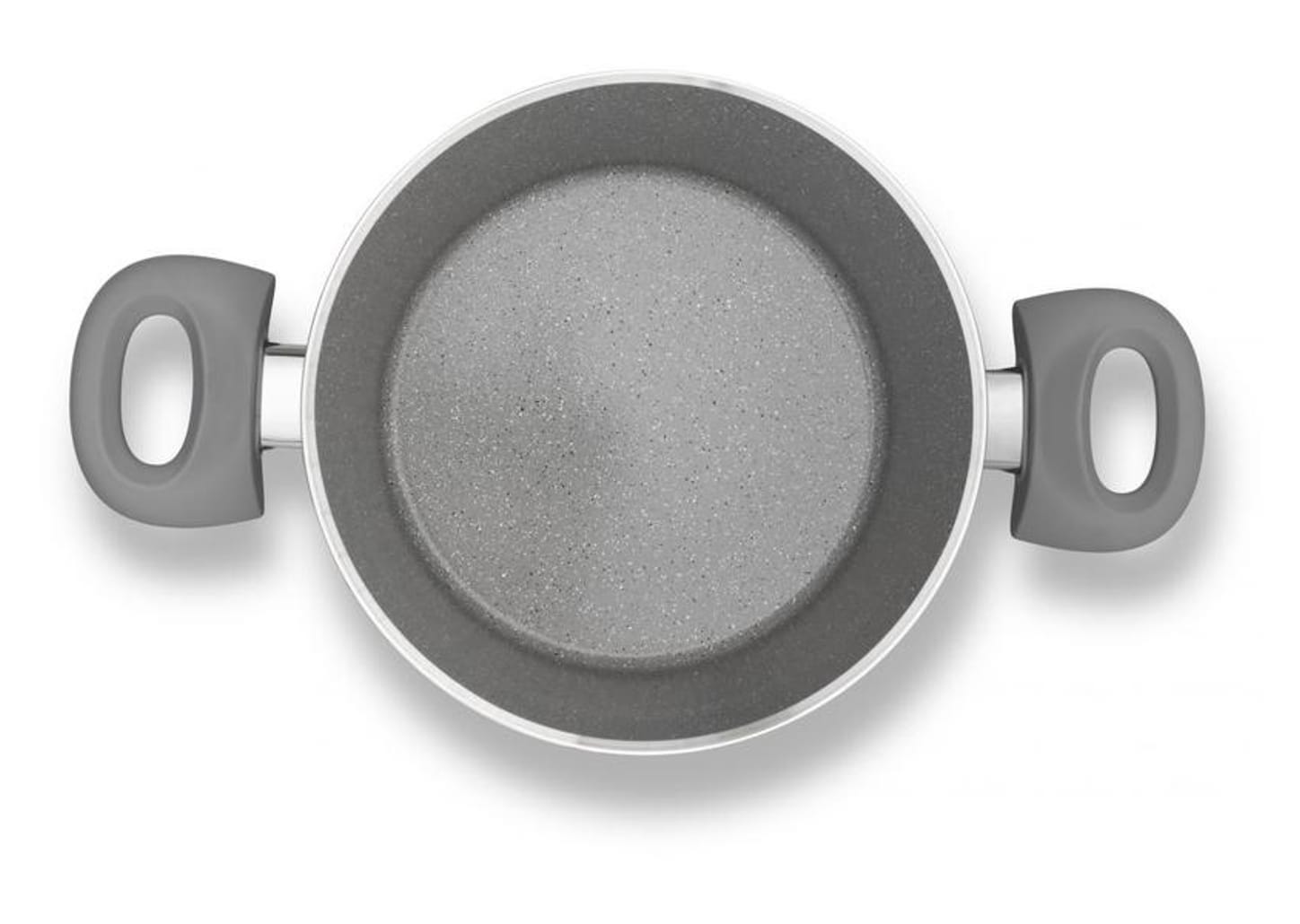 Jogo de Panelas Brinox Revestimento Cerâmico de Alumínio Marble Cinza 5 Peças