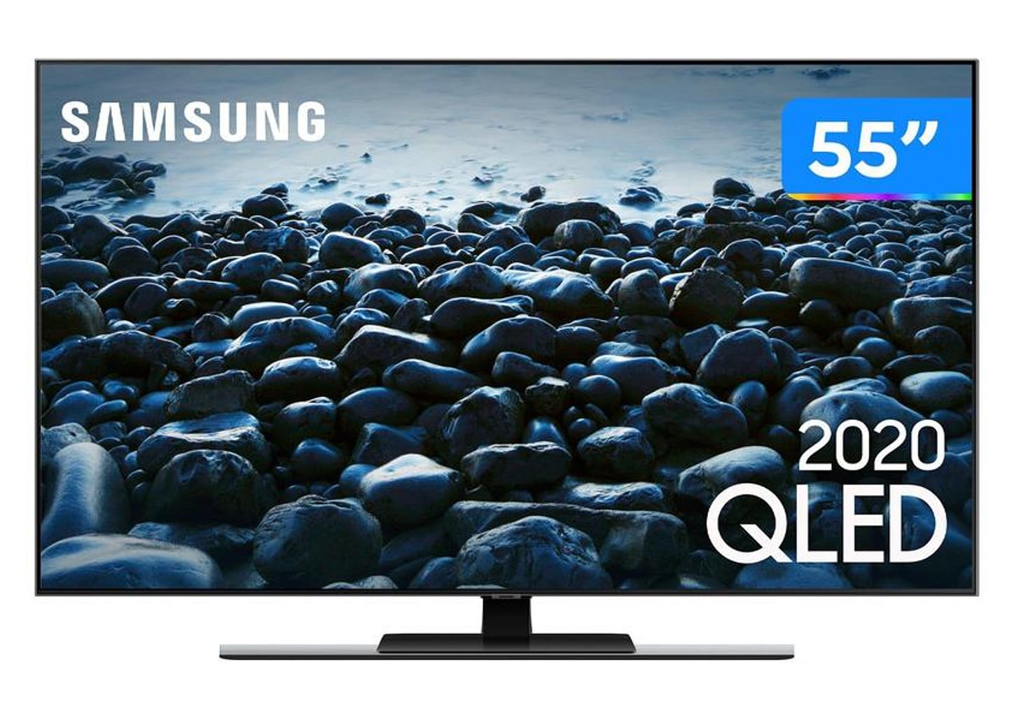 Smart TV 4K QLED 55” Samsung Q80TA Alexa Built In - Pontos Quânticos Modo Game Som em Movimento