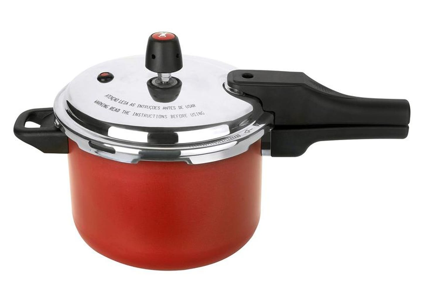 Panela de Pressão Multiflon Antiaderente - Vermelha 4,5L Quartzo