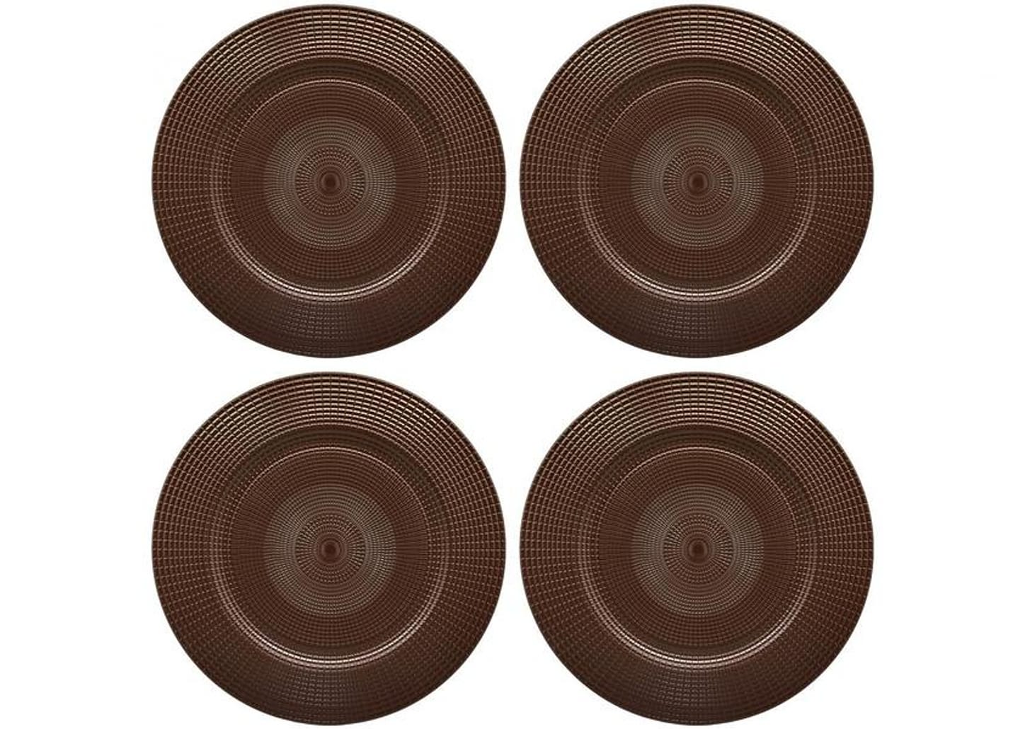 Sousplat Marrom 33cm Haus Concept Roma 4 Peças