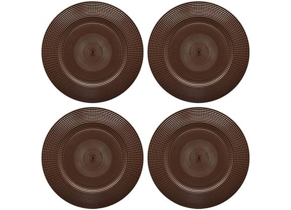 Sousplat Marrom 33cm Haus Concept Roma 4 Peças