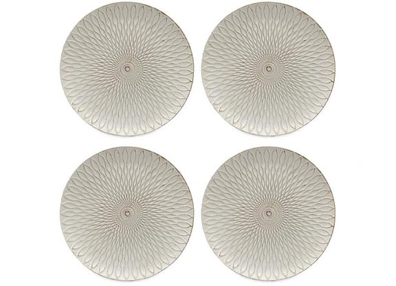 Sousplat Branco 33cm Haus Concept Patina 4 Peças