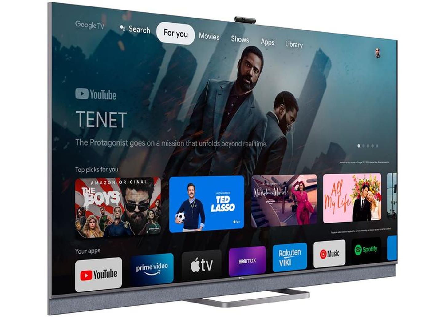 Smart TV 55”4K Mini LED TCL 55C825 VA 120Hz - Wi-Fi Bluetooth Google Assistente 4 HDMI 2 USB