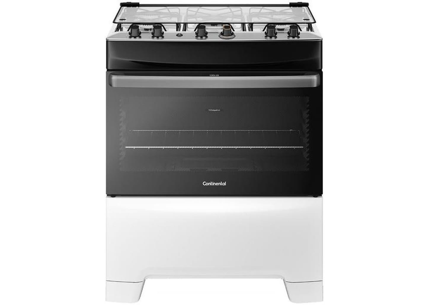 Fogão 5 Bocas Continental Mesa de Inox Branco - Acendimento Automático FC5IB