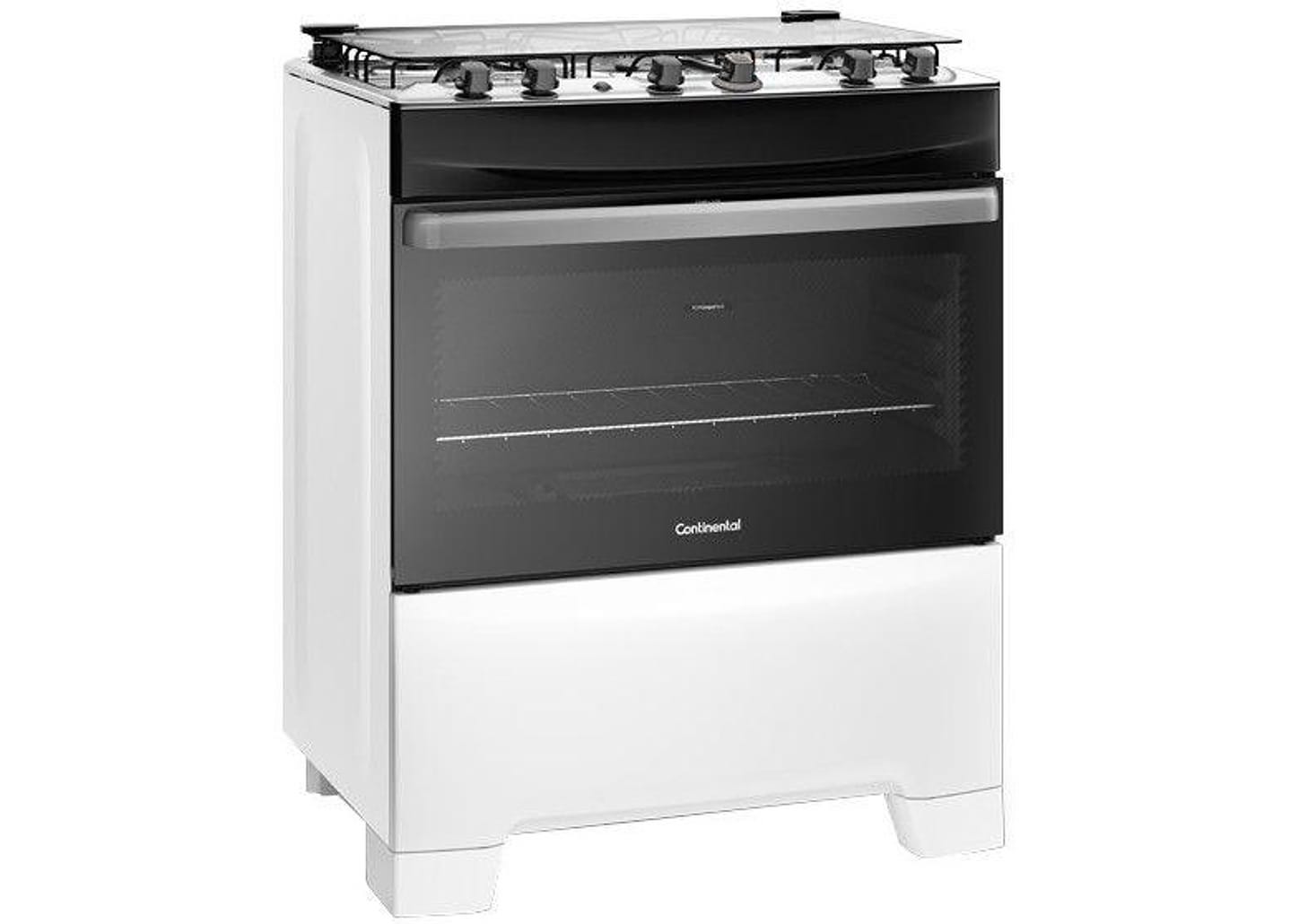 Fogão 5 Bocas Continental Mesa de Inox Branco - Acendimento Automático FC5IB