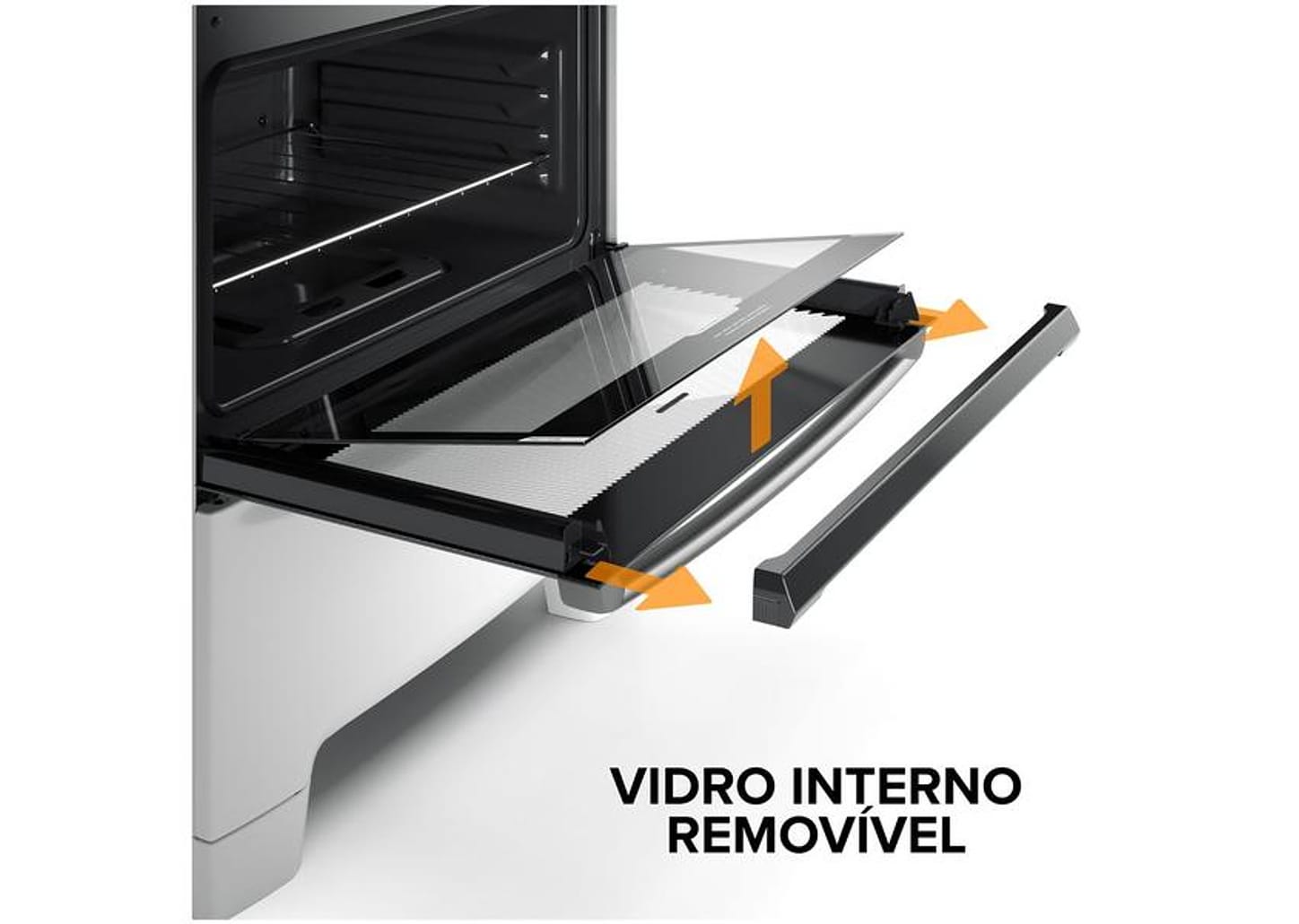 Fogão 5 Bocas Continental Mesa de Inox Branco - Acendimento Automático FC5IB