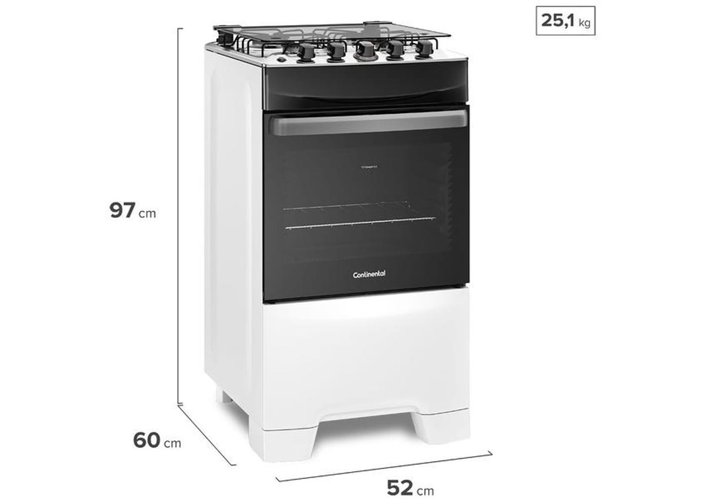 Fogão 4 Bocas Continental Branco - Acendimento Automático FC4IB