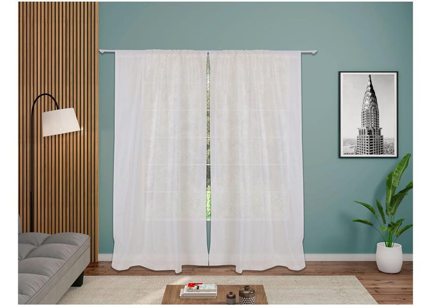 Cortina Lartex Voil Gelo End 180x280cm