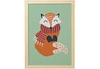 Quadro Decorativo Infantil Raposa 24,5x34,5cm - Design Up Living
