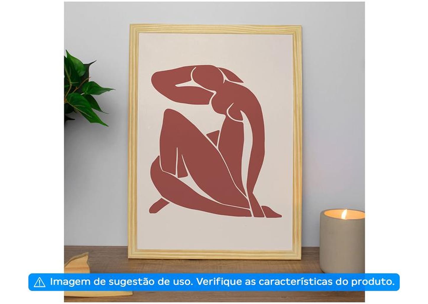 Quadro Decorativo Mid Century Corpo 34,5x46,5cm - Design Up Living