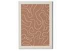 Quadro Decorativo Terracota Linhas Abstratas 25x35cm Design Up Living