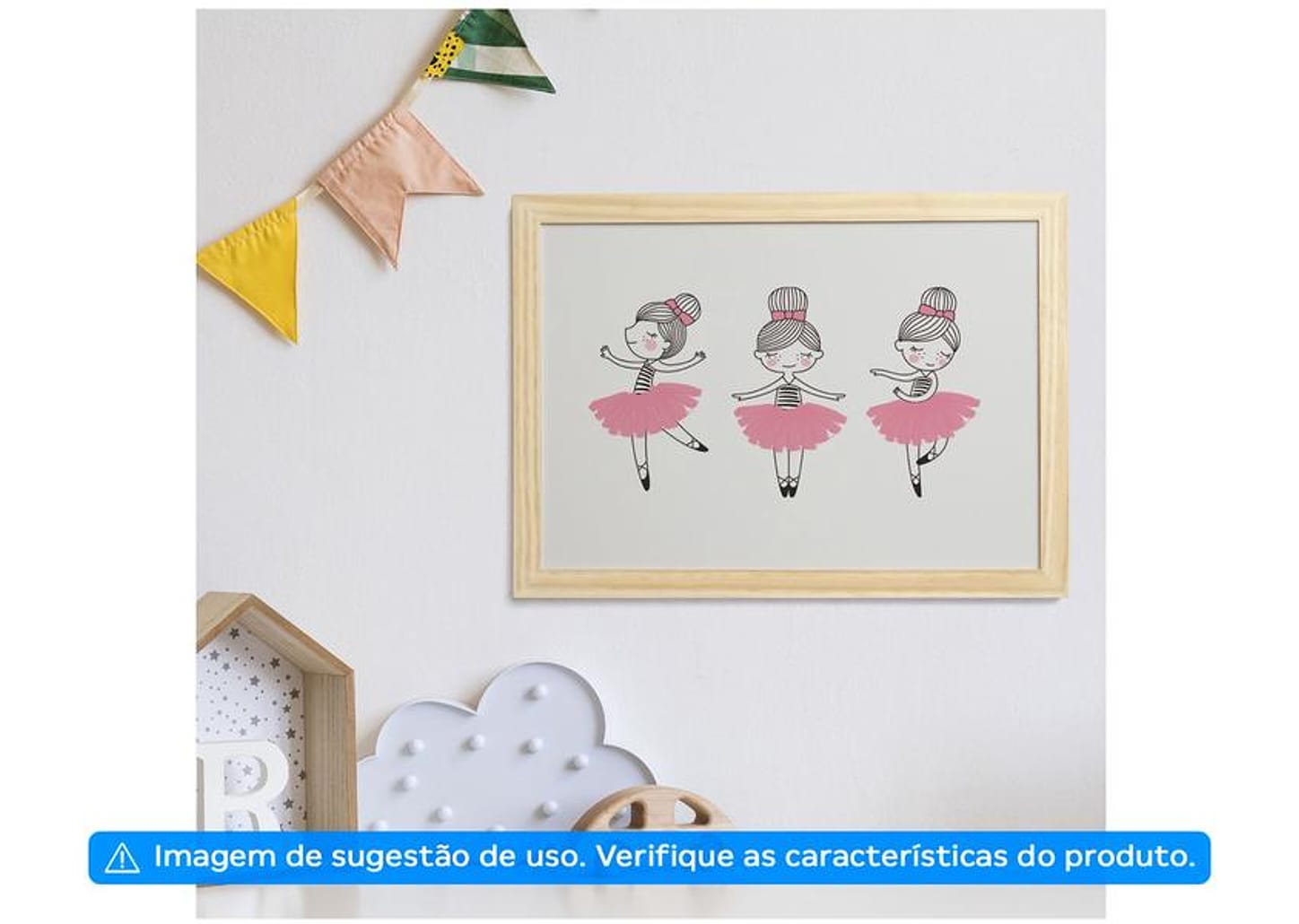 Quadro Decorativo Bailarinas 24,5x34,5cm - Design Up Living