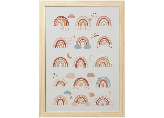 Quadro Decorativo Arco-íris 24,5x34,5cm - Design Up Living