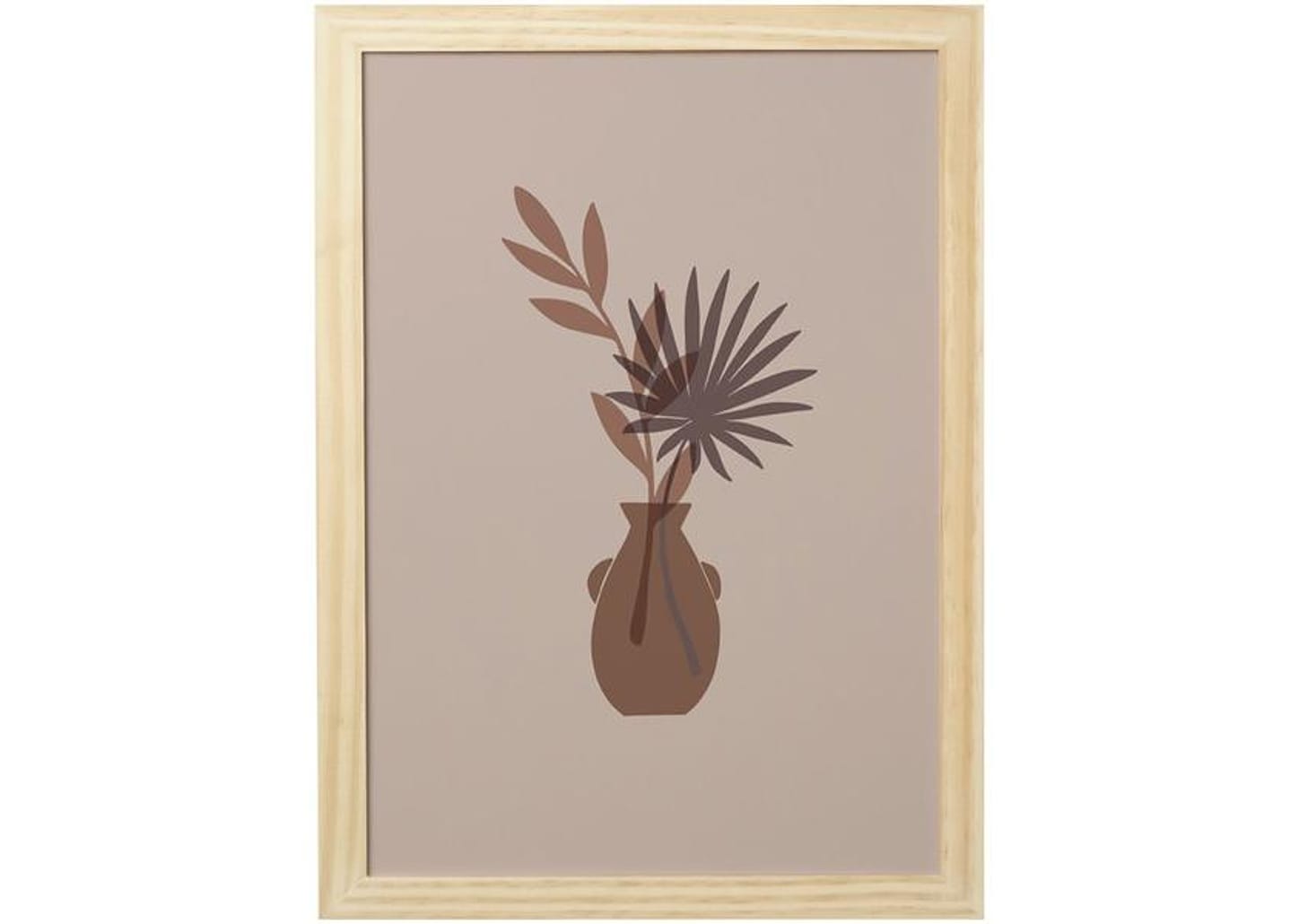 Quadro Decorativo Mid Century Vaso de Planta 24,5x34,5cm Design Up Living