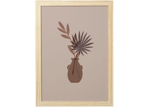 Quadro Decorativo Mid Century Vaso de Planta 24,5x34,5cm Design Up Living