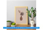 Quadro Decorativo Mid Century Vaso de Planta 24,5x34,5cm Design Up Living
