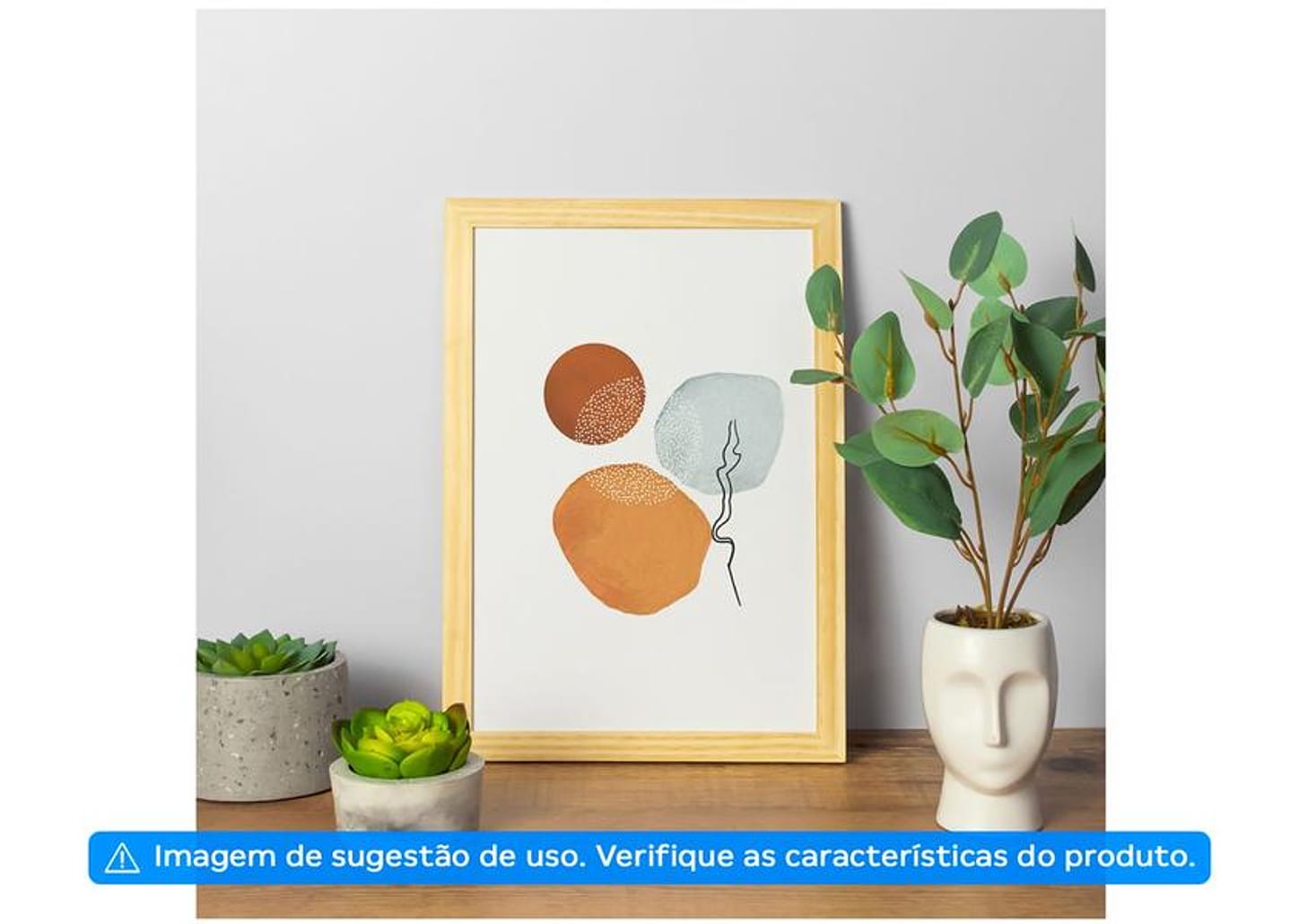 Quadro Decorativo Mid Century Abstrato 24,5x34,5cm - Design Up Living