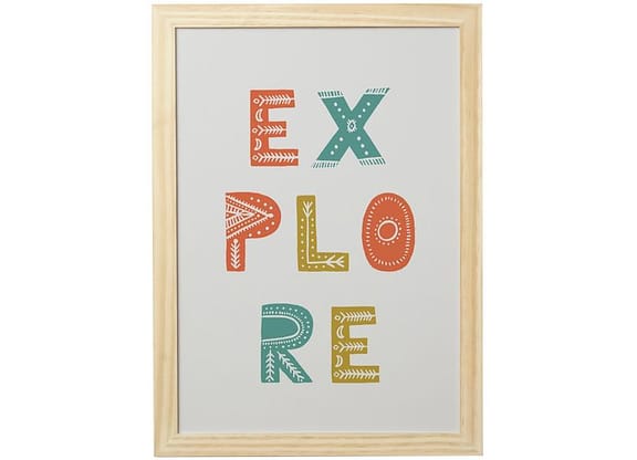 Quadro Decorativo Infantil Explore 24,5x34,5cm - Design Up Living