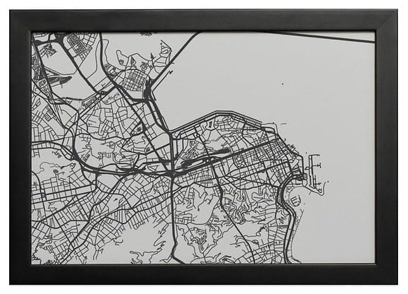 Quadro Decorativo Big Cities Mapa 25x35cm - Design Up Living