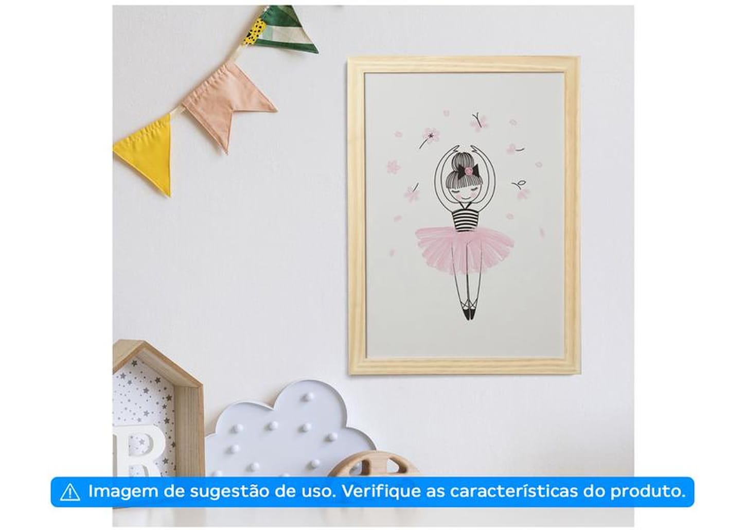 Quadro Decorativo Bailarina 24,5x34,5cm - Design Up Living