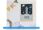 Quadro Decorativo Astronauta Foguete 24,5x34,5cm - Design Up Living