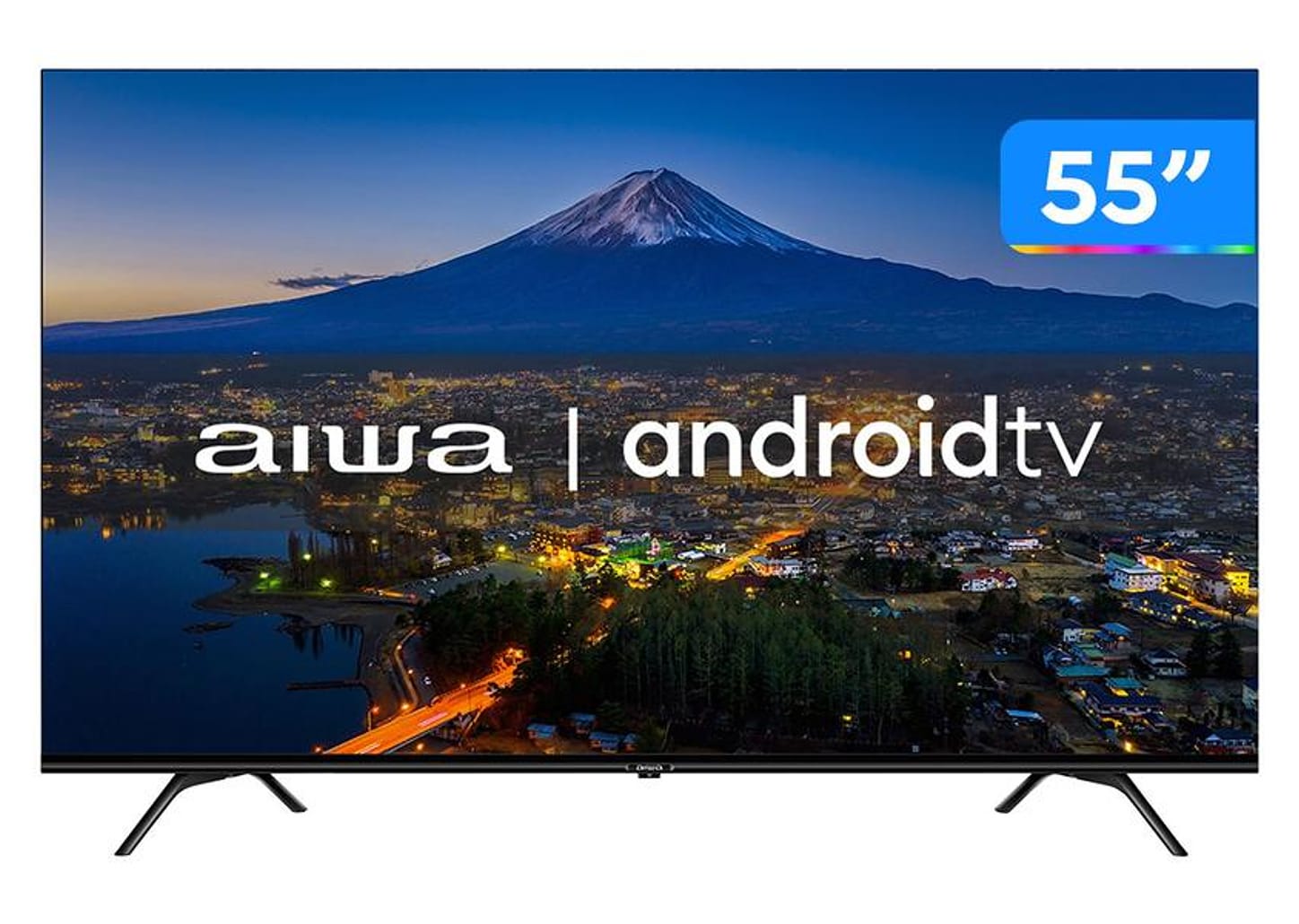 Smart TV 55” 4K Ultra HD D-LED Aiwa IPS Android - Wi-Fi Bluetooth Google Assistente 4 HDMI 2 USB