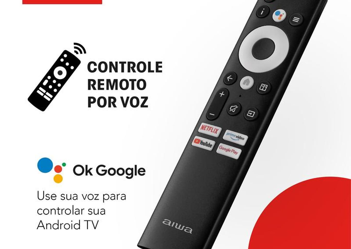 Smart TV 55” 4K Ultra HD D-LED Aiwa IPS Android - Wi-Fi Bluetooth Google Assistente 4 HDMI 2 USB