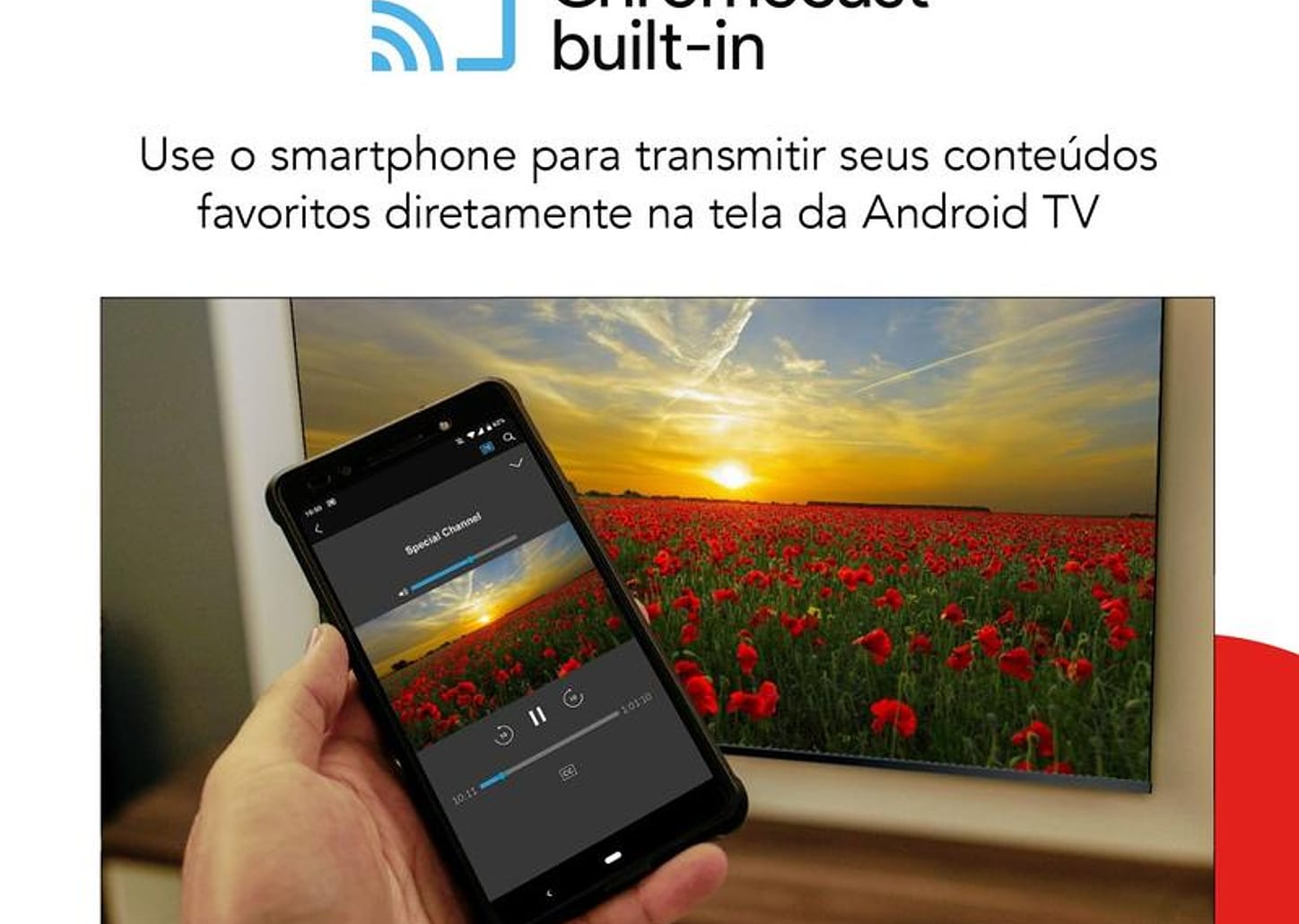 Smart TV 55” 4K Ultra HD D-LED Aiwa IPS Android - Wi-Fi Bluetooth Google Assistente 4 HDMI 2 USB