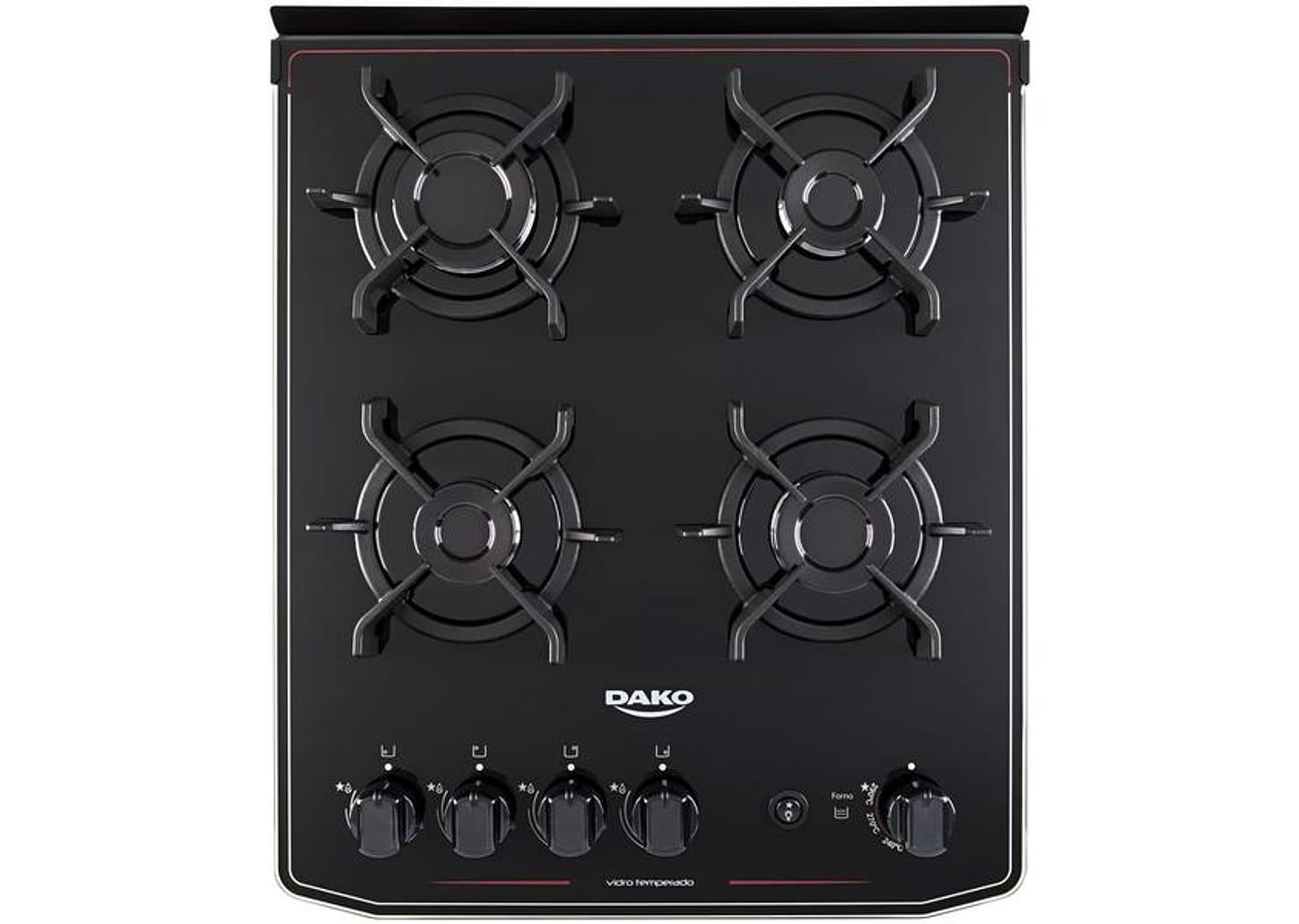 Fogão 4 Bocas Preto Dako Acendimento Automático - Magister