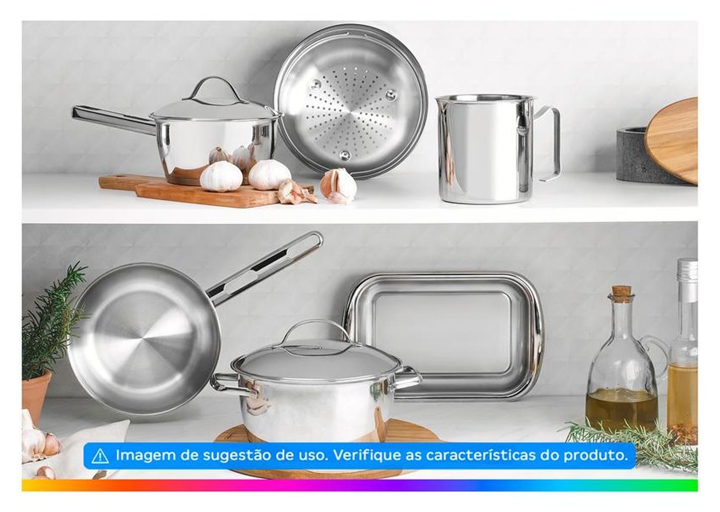 Jogo de Panelas Tramontina Inox 6 Peças 65660/283 Allegra