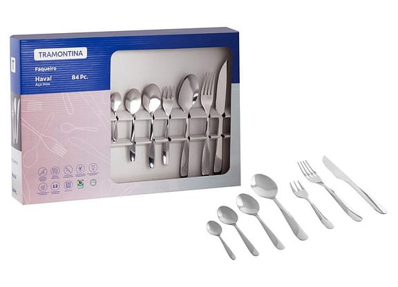 Faqueiro Tramontina Inox 84 Peças - Havaí