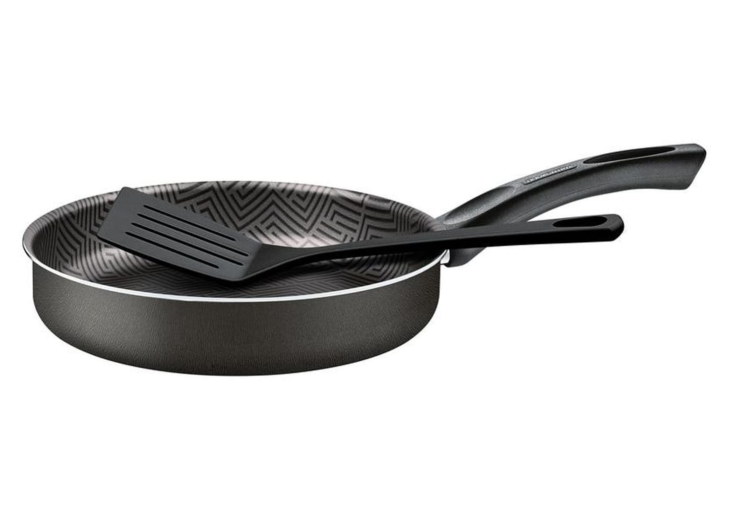 Frigideira Antiaderente Tramontina de Alumínio Paris Chumbo 22cm com Espátula