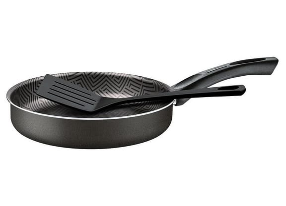 Frigideira Antiaderente Tramontina de Alumínio Paris Chumbo 22cm com Espátula