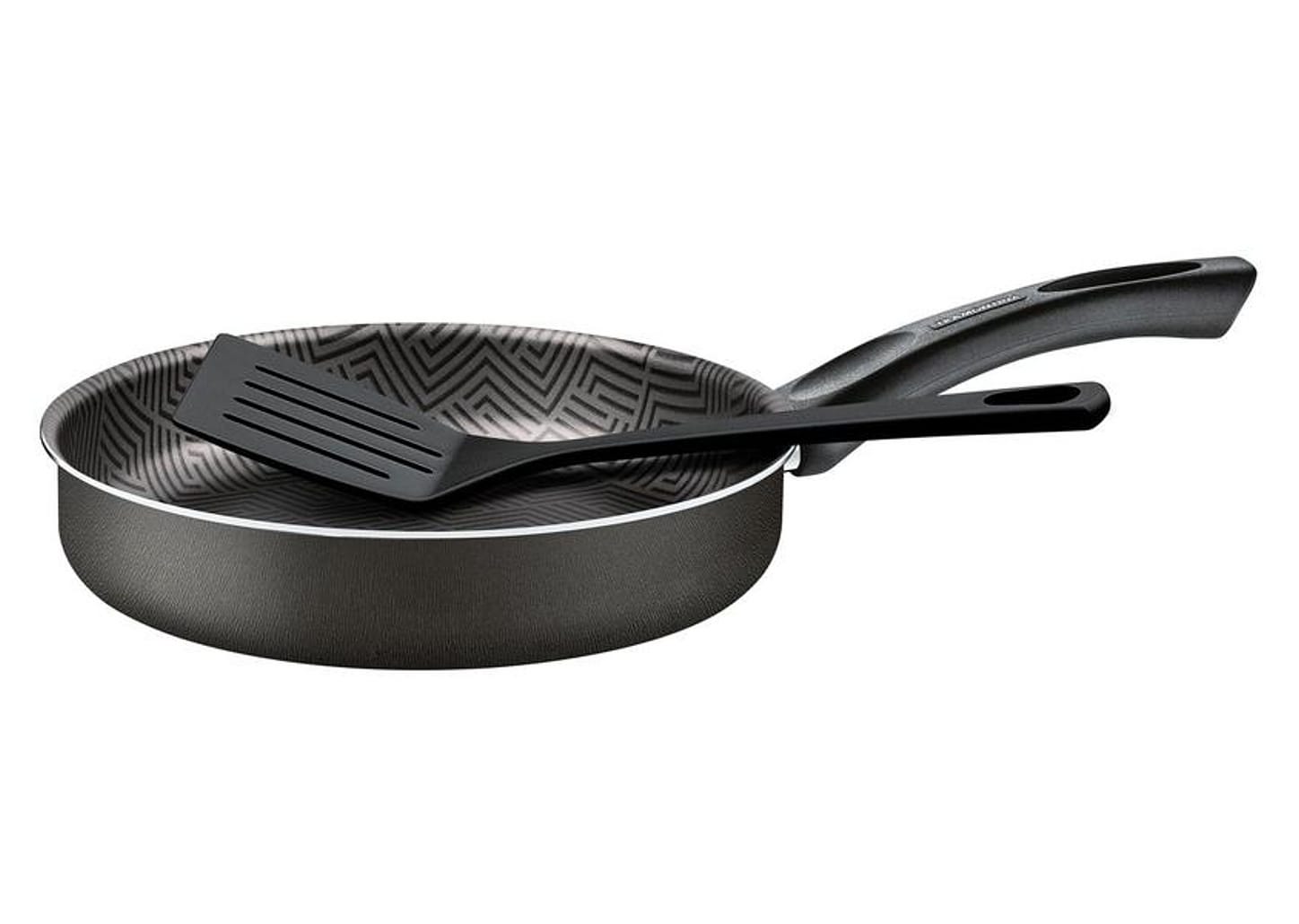 Frigideira Antiaderente Tramontina de Alumínio Paris Chumbo 24cm com Espátula