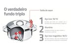 Jogo de Panelas Tramontina Inox 5 Peças - Fundo Triplo 65510/784 Solar